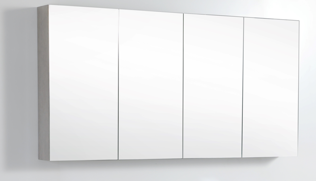 Nova Plywood Shaving Cabinet Concrete Grey