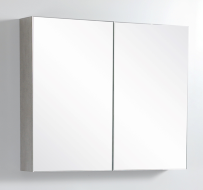 Nova Plywood Shaving Cabinet Concrete Grey