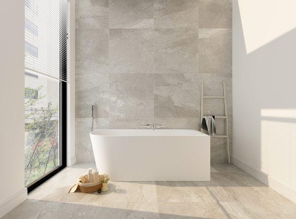 Nova 1700mm Right-Hand Corner Gloss White Bathtub - Living and Bathroom