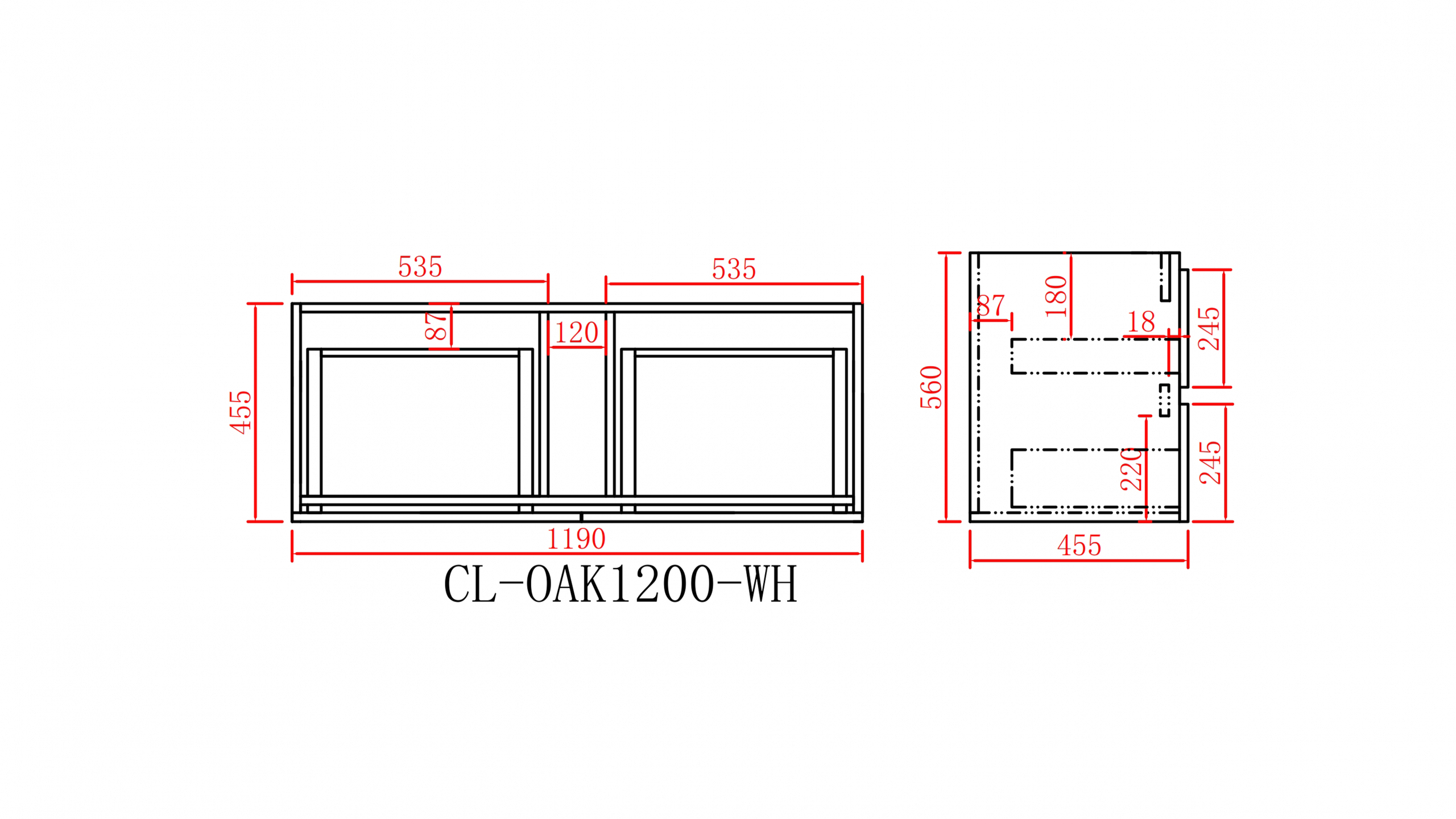 Stella PVC Wall Hung Bathroom Vanity Oak