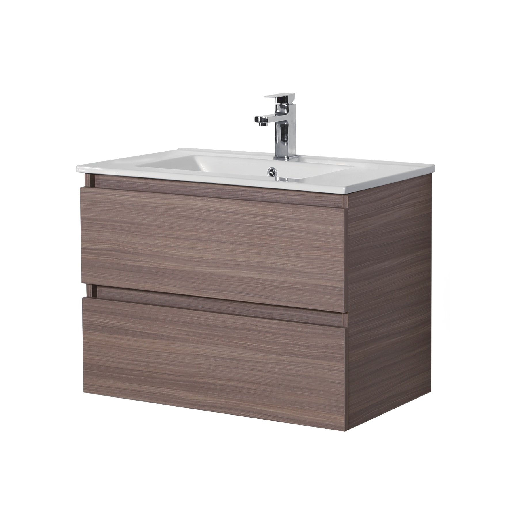 Stella PVC Wall Hung Bathroom Vanity Oak