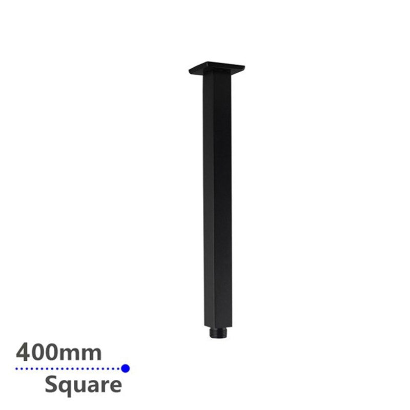 Square Black Ceiling Shower Arm 400mm