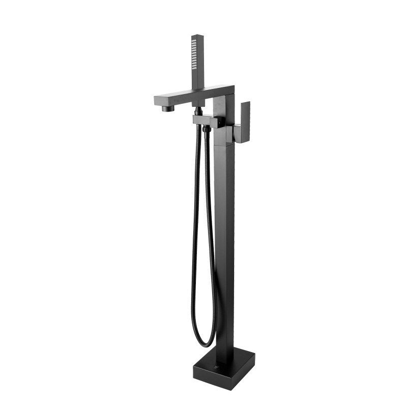 Square Free Standing Bath Mixer with Hand Shower