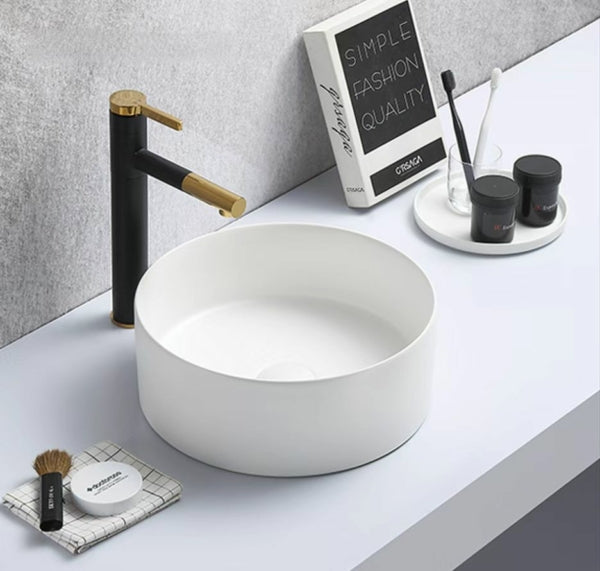 Gloss white above counter basin 301*301*107mm