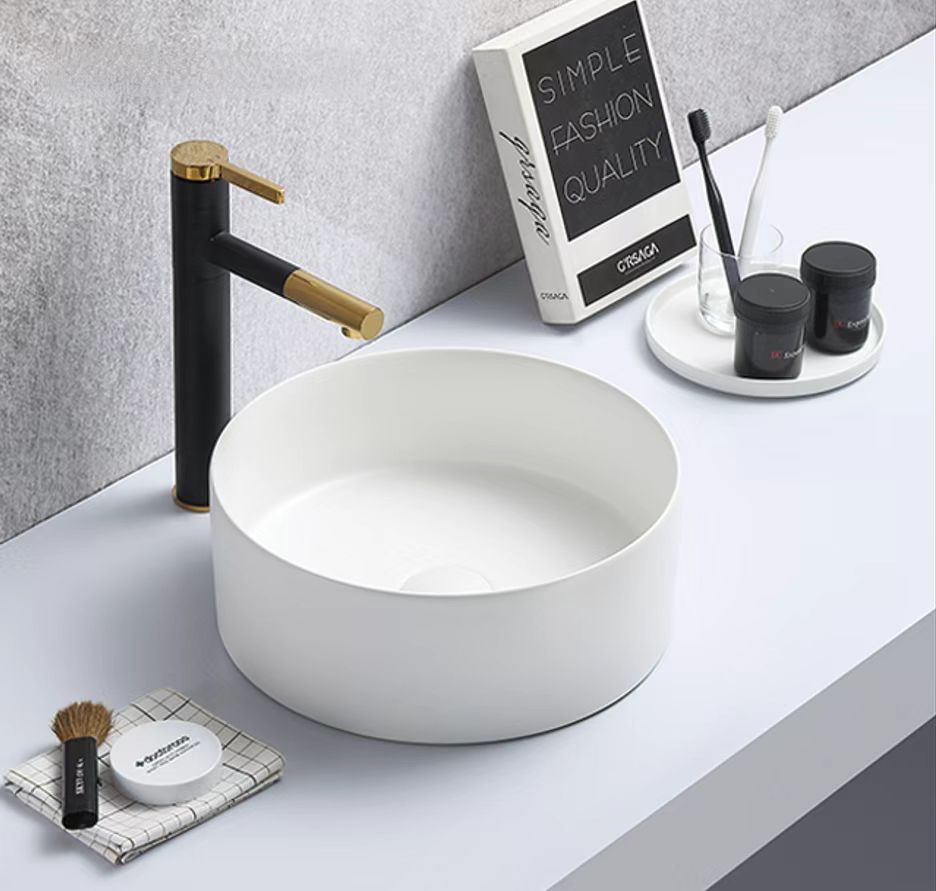 Matte white above counter basin 301*301*107mm