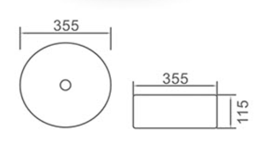 Rose Gold Above counter basin 360*360*120mm