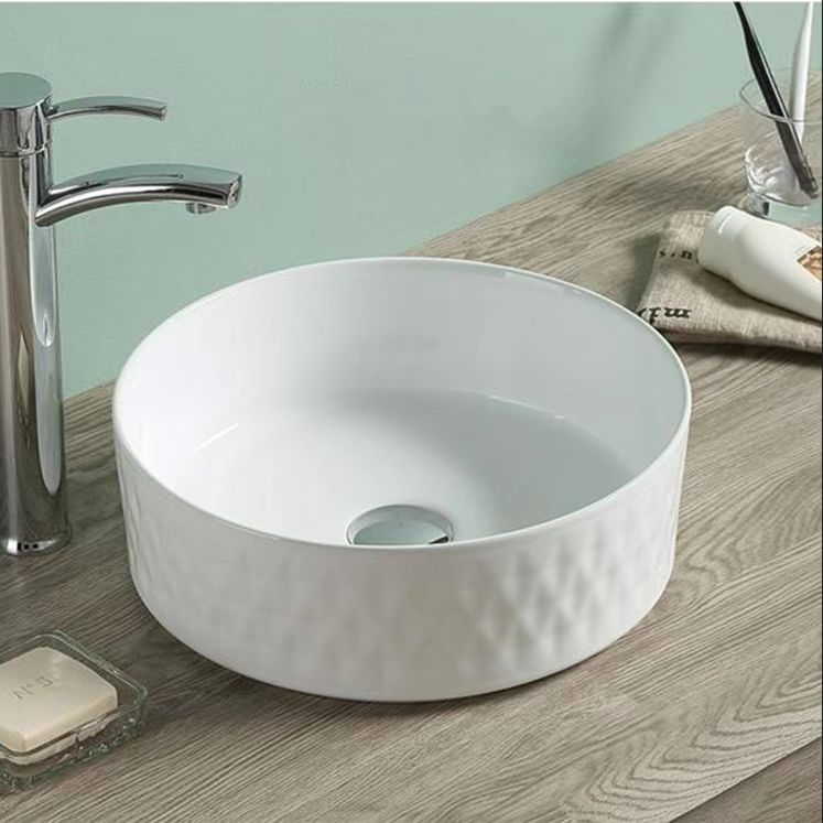 Glass White Above Counter Basin 360*360*120mm