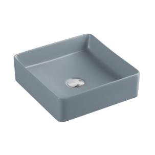 Matte Grey Fine Ceramic Above Counter Basin 360*360*115mm