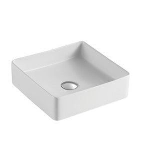 Matte White Fine Ceramic Basin Above counter basin 360*360*130mm