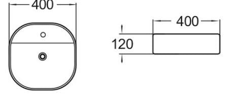 Above Counter Basin – 400×400×120mm