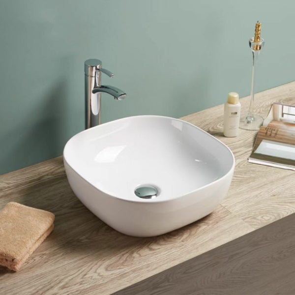 Gloss White Fine Above Ceramic Basin 415*415*135mm