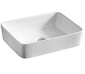 Gloss White Fine Ceramic Above Counter Basin 475 x 375 x 130 mm