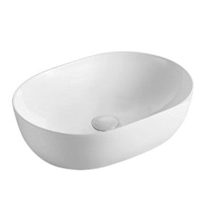 Gloss White Ceramic Above-counter basin 465 x 375 x 120 mm