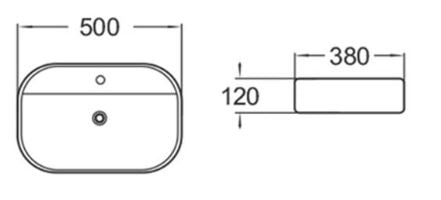 Above Counter Basin – 500×380×120mm