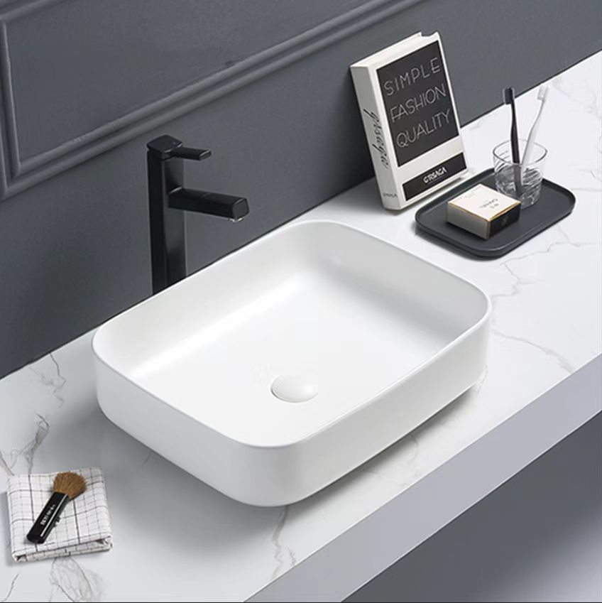 Matte White Above Counter Basin – 500×390×130mm