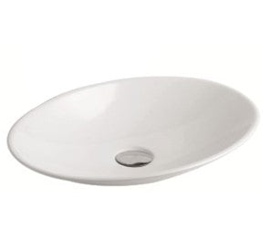 Gloss White Fine Ceramic Above Counter Basin 510 x 350 x 95 mm