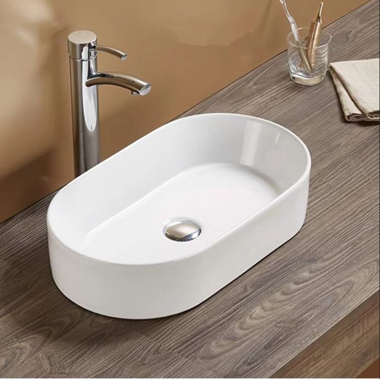 Matte White Marble Above-counter basin 394 x 394 x 115 mm