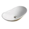 Gloss White Fine Ceramic Above-counter basin 620 x 360 x 160 mm