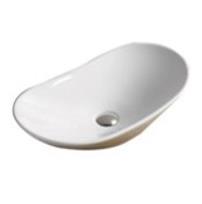 Gloss White Fine Ceramic Above-counter basin 620 x 360 x 160 mm