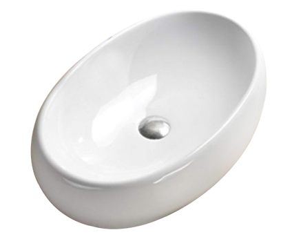 Gloss White Fine Ceramic Above Counter Basin 600 x 400 x 150 mm