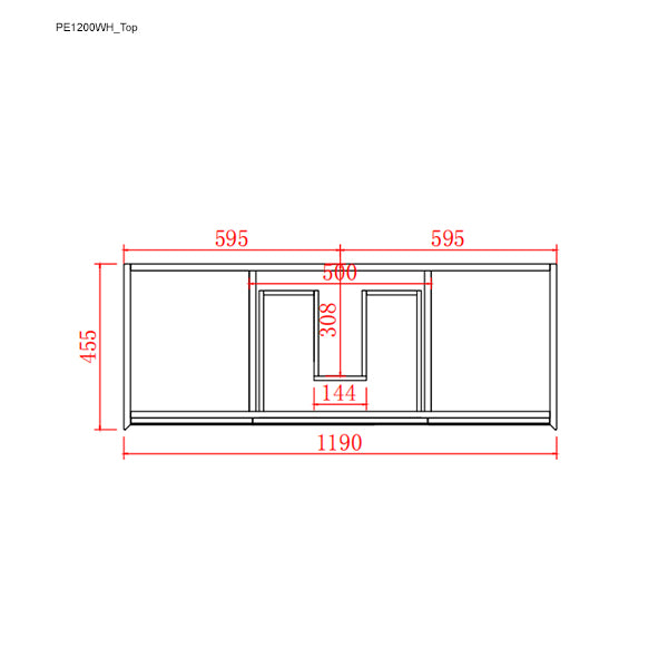 Petra PVC Wall Hung Bathroom Vanity White