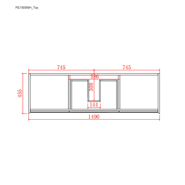 Petra PVC Wall Hung Bathroom Vanity White