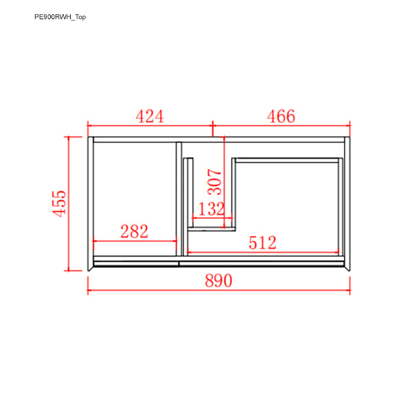 Petra PVC Wall Hung Bathroom Vanity White
