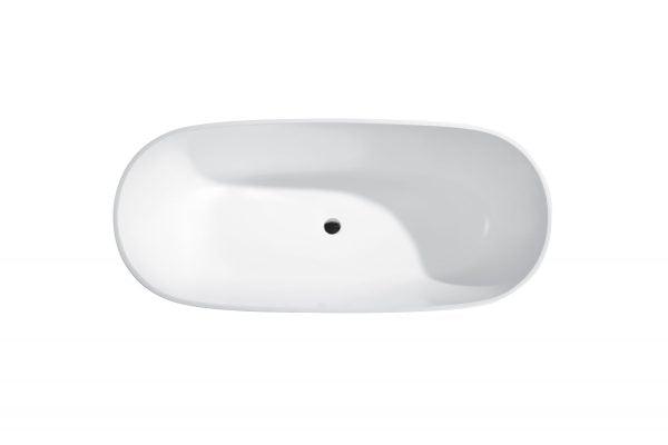 Pilato 1700mm Freestanding Gloss White Bathtub - Living and Bathroom