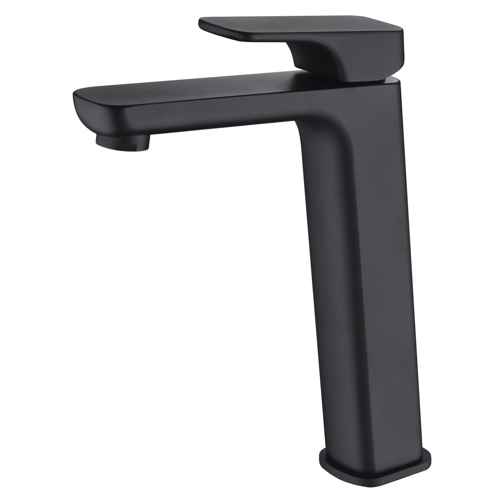 Eden Soft Square High Rise Basin Mixer Matte Black