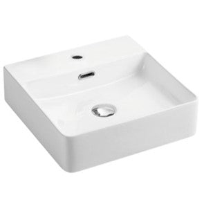 Gloss White Ceramic Wall-hung / Above Counter Basin 600 x 420 x 120 mm