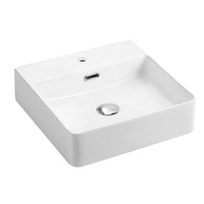 Matte White Fine Ceramic Above Counter Basin 420*420*120mm