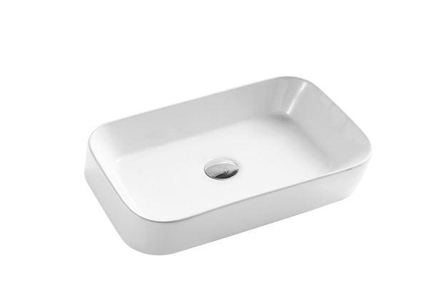 Qtro 55 Above Counter Rectangular Basin - Living and Bathroom