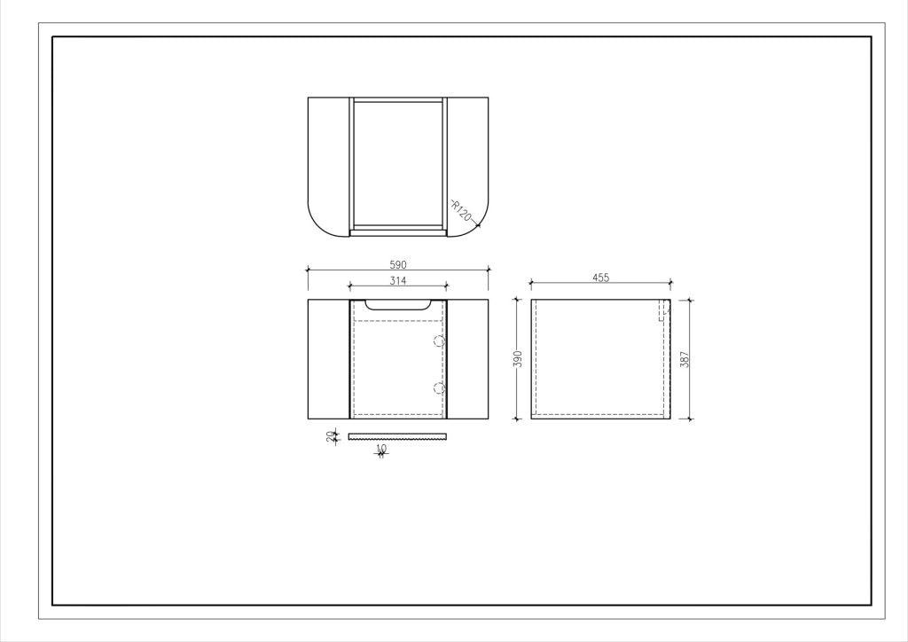 Fluted Rome Wall-hung Cabinet 600mm Matt Black (New Arrival) - Living and Bathroom
