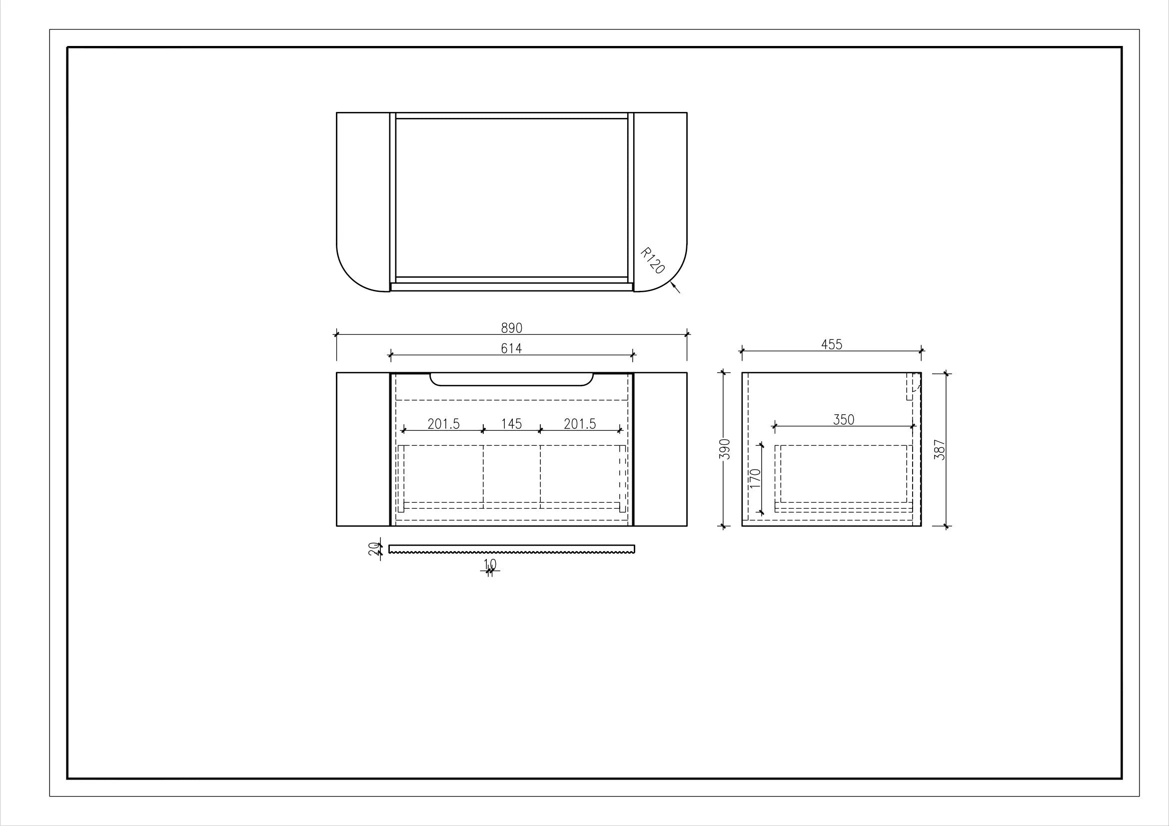 Rome Fluted Curve Wallhung Vanity Blur Oak