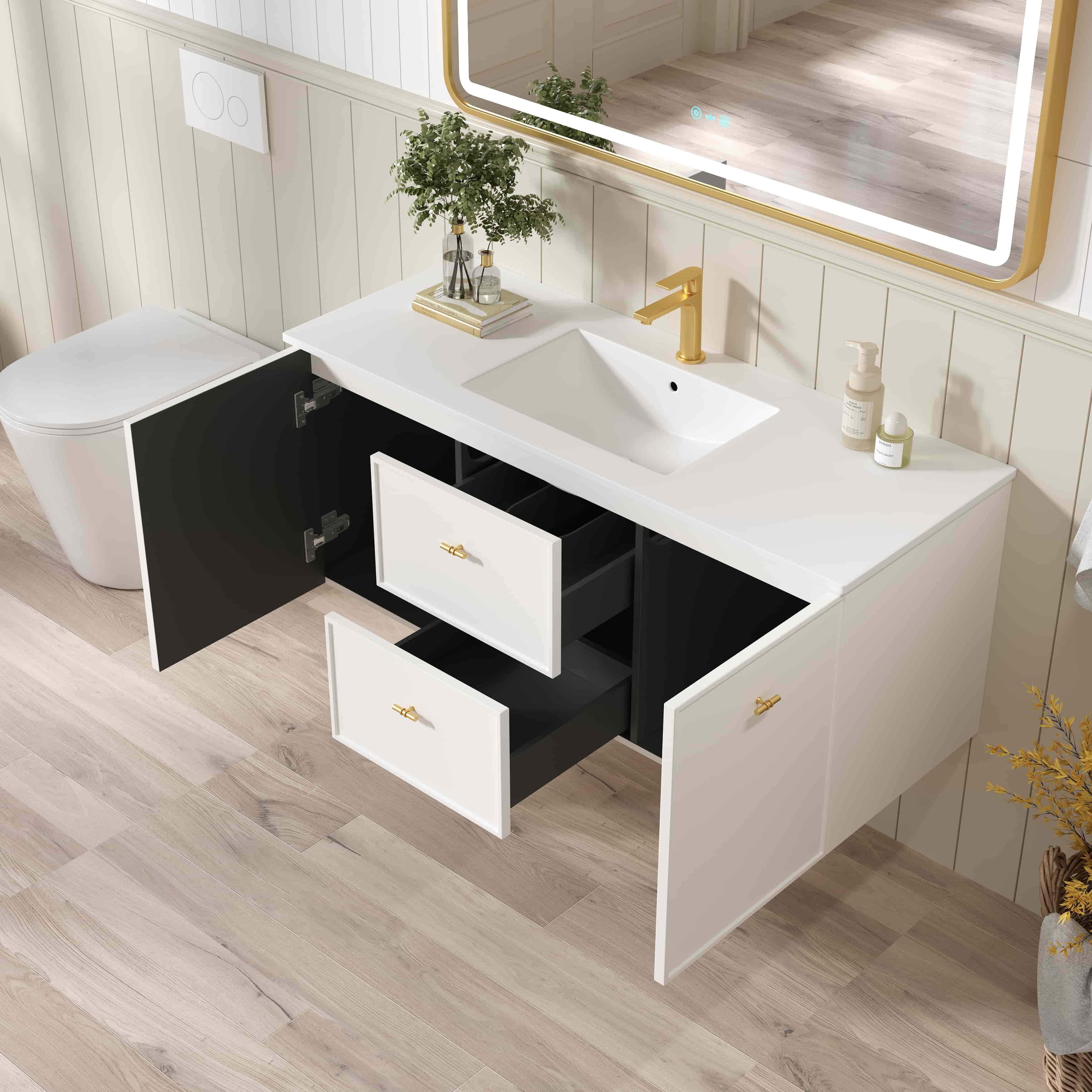 Seattle Wallhung Vanity Matte White