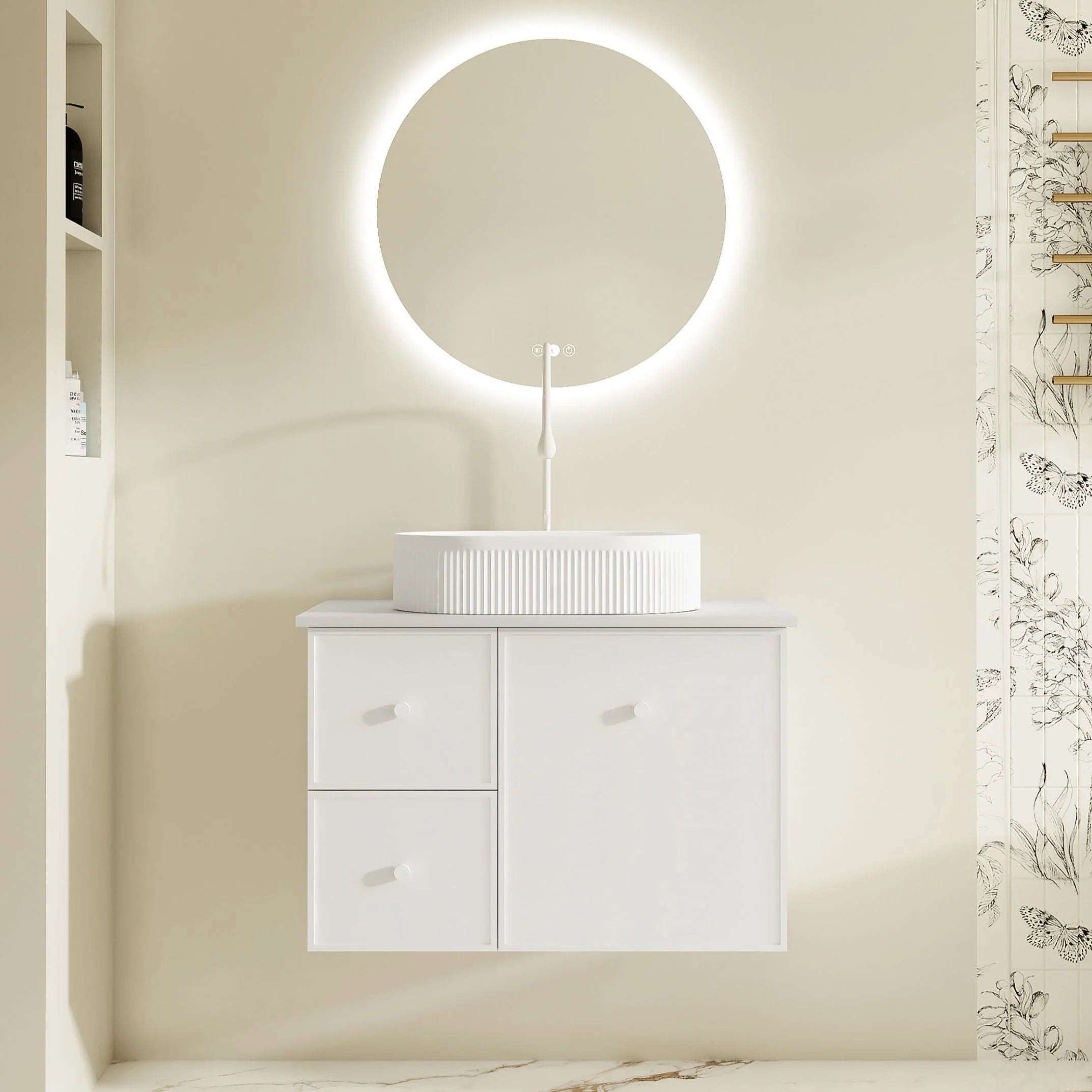 Seattle Wallhung Vanity Matte White