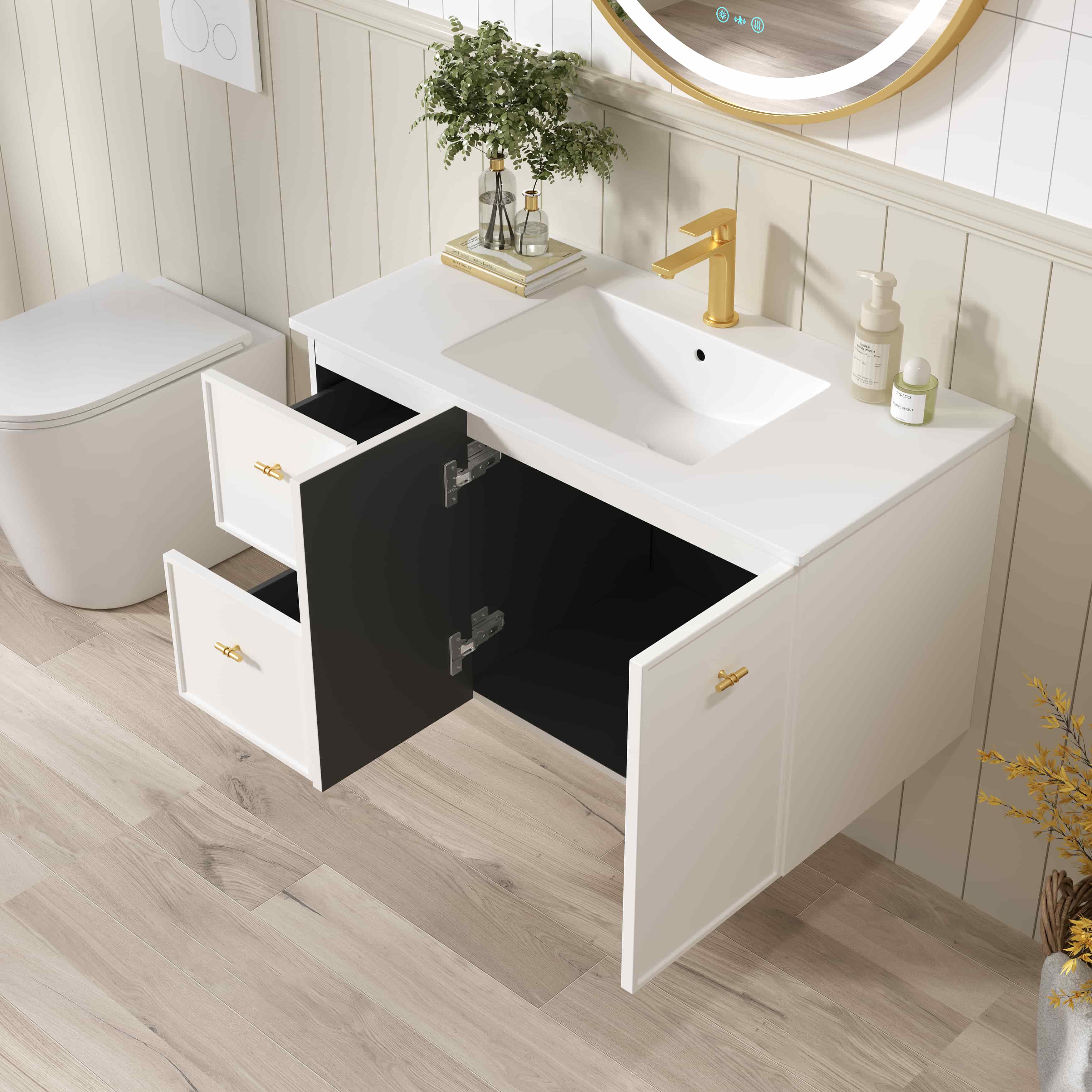 Seattle Wallhung Vanity Matte White