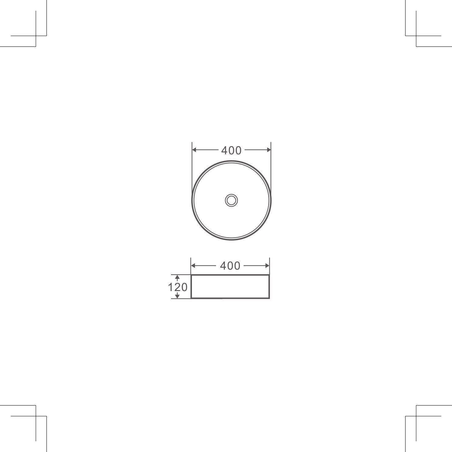Spin 40C Above Counter Round Basin - Living and Bathroom