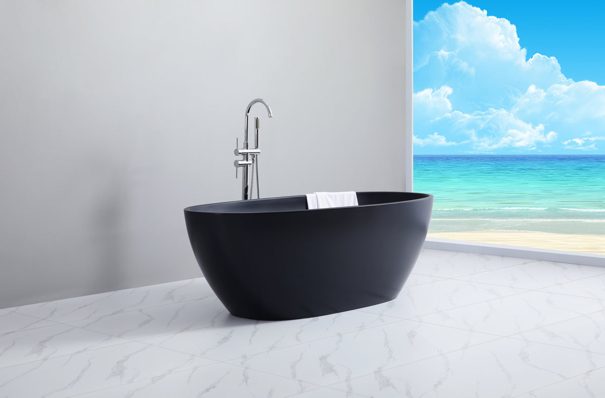 Stella  Freestanding Bathtub Matt Black (Available in 1500mm and 1700mm Size)