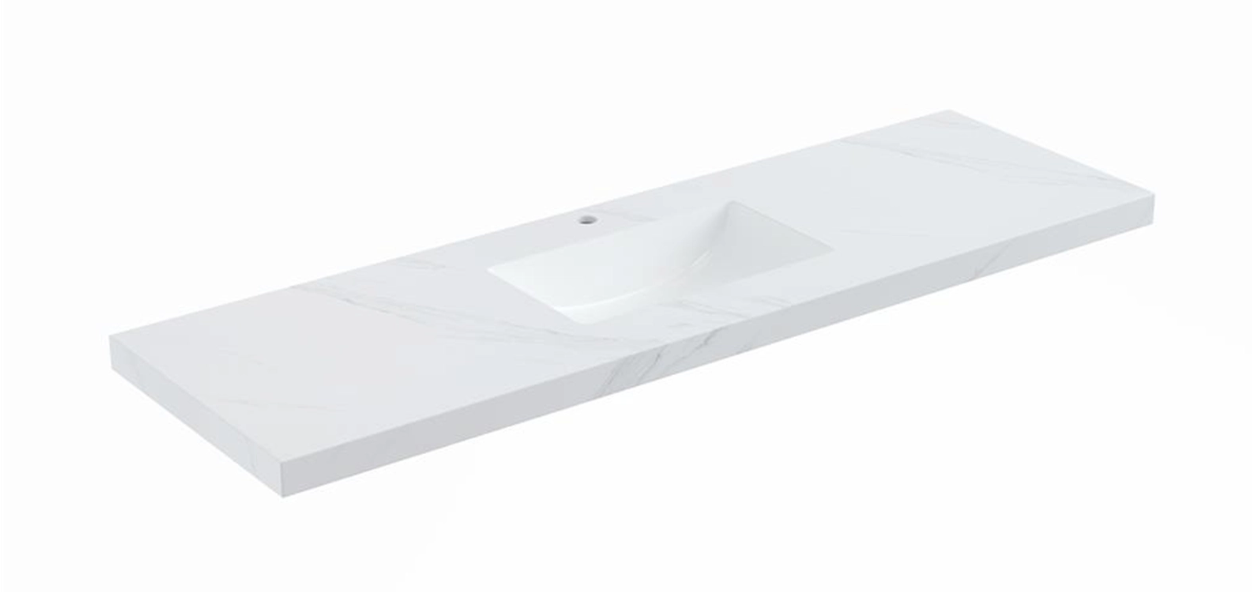 Ceto Diamond Undermount Sintered Stone Top With Seamless Ceramic Basin