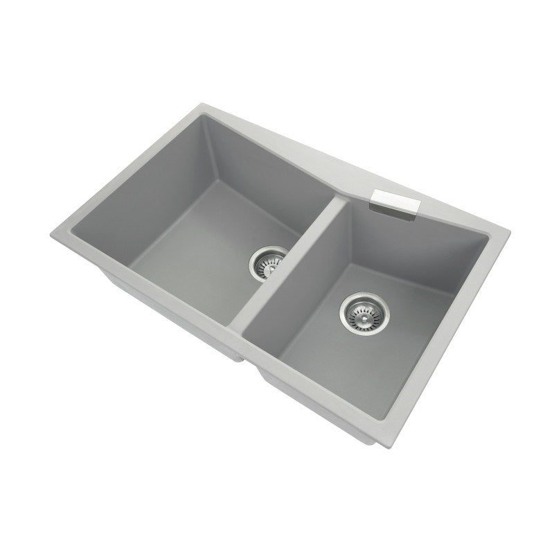 Concrete Grey Carysil CGDB 3220 Double Bowl Stone Kitchen Sink 800*500mm