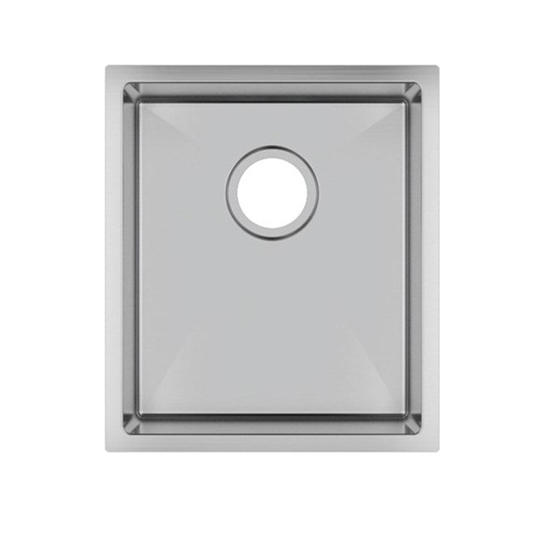 Round Corner Chrome Stainless Steel Handmade Single Bowl Kitchen Sink 390*450*215mm