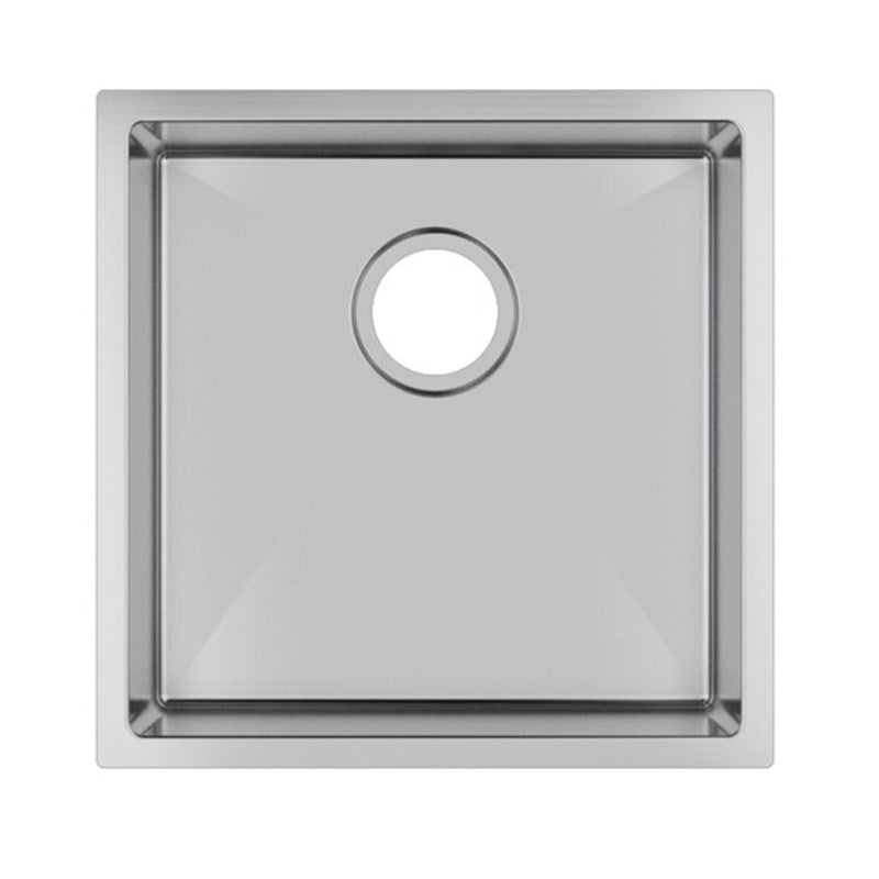 Round Corner Chrome Stainless Steel Handmade Single Bowl Kitchen Sink 440*440*205mm