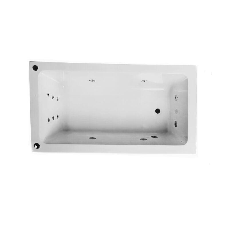 Tano 1800*850*500mm Gloss White Acrylic 6/10/14 Jets Drop in Spa Bath Tub - Living and Bathroom