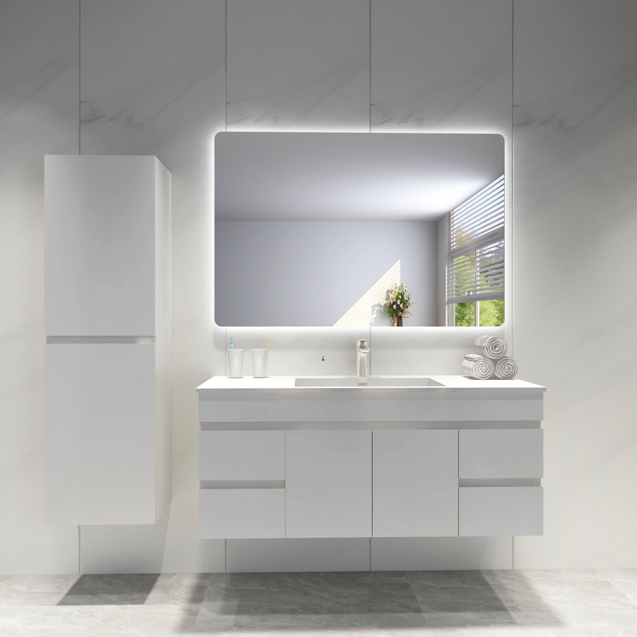 Jasper  Frameless Backlit Pencil Edge LED Mirror