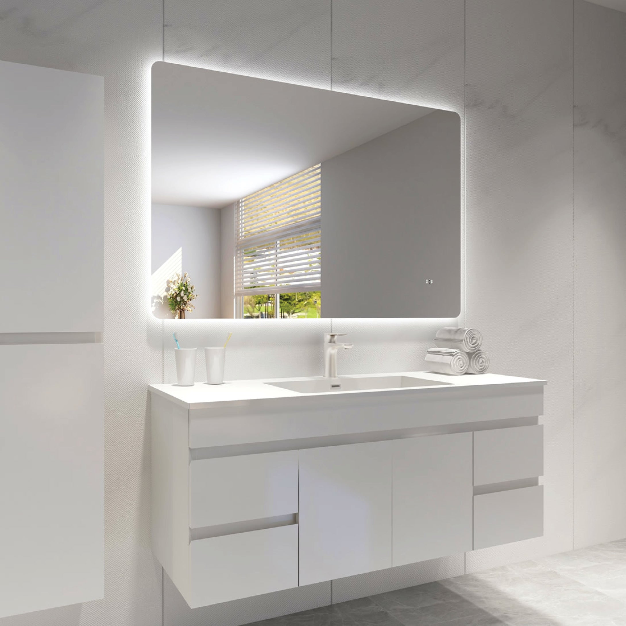 Jasper  Frameless Backlit Pencil Edge LED Mirror
