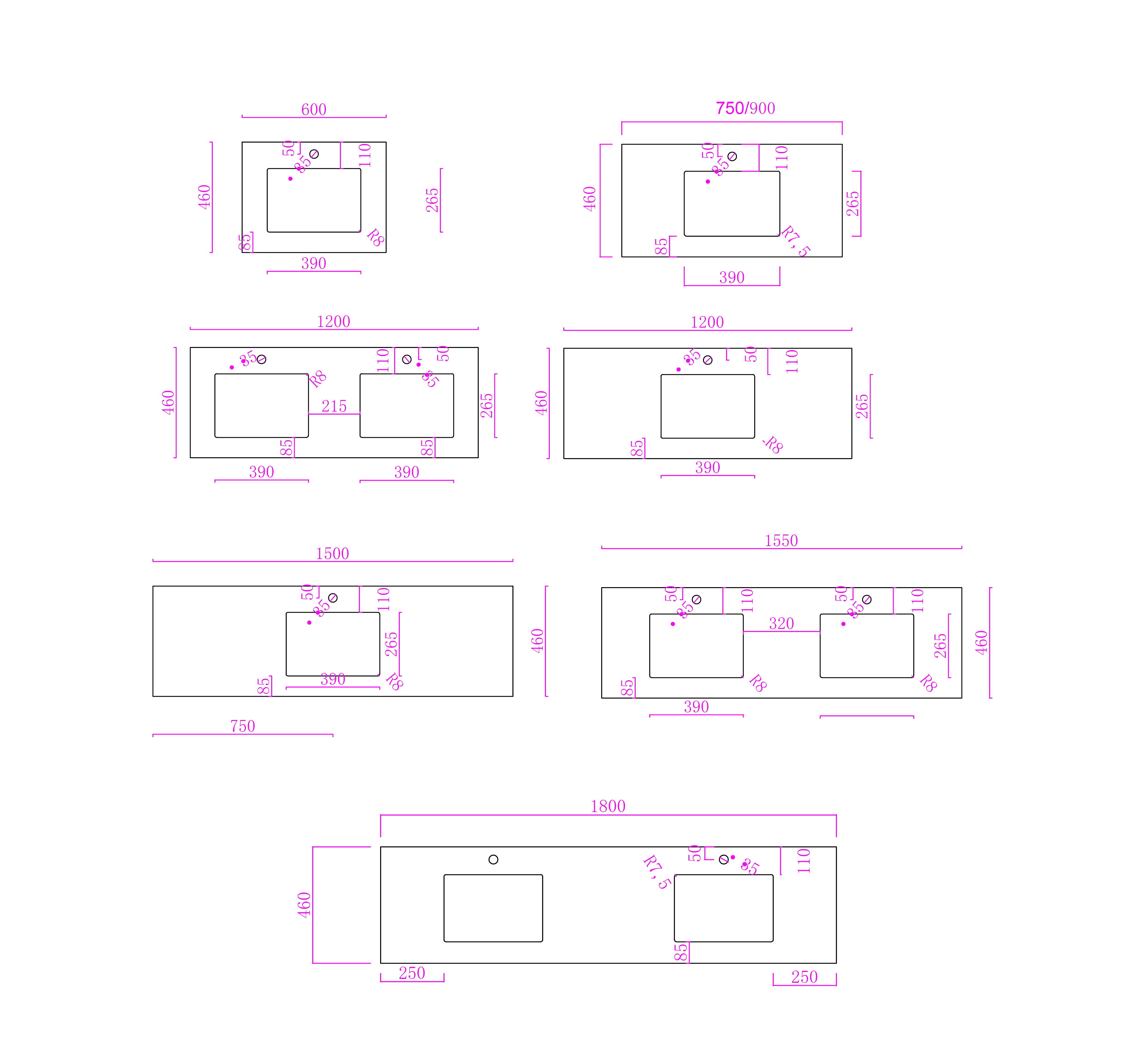 Undermount White Crystlized Stone Without Taphole