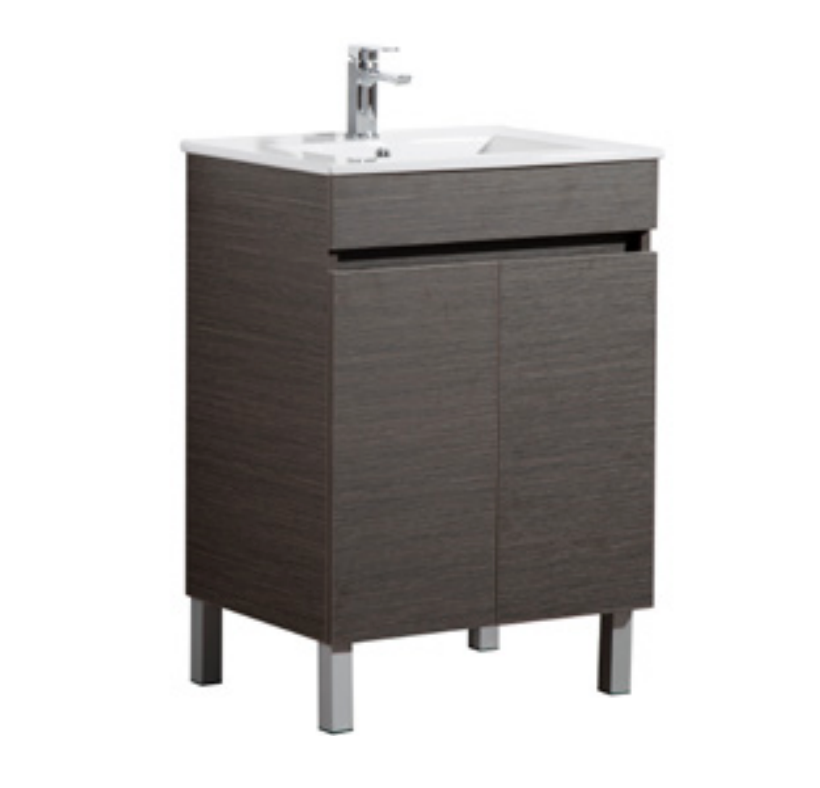 Evie - Wood Grain PVC Floor Vanity-600*460*860mm