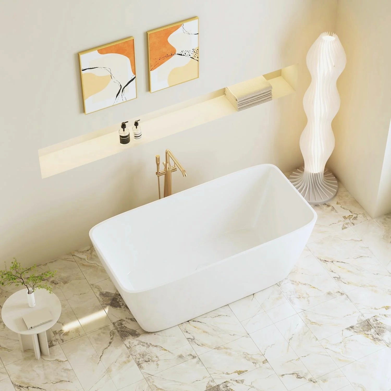 Venice 1500mm Freestanding Gloss White Bathtub