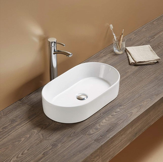 Ellips Above counter Basins 525*300*110 Matte white